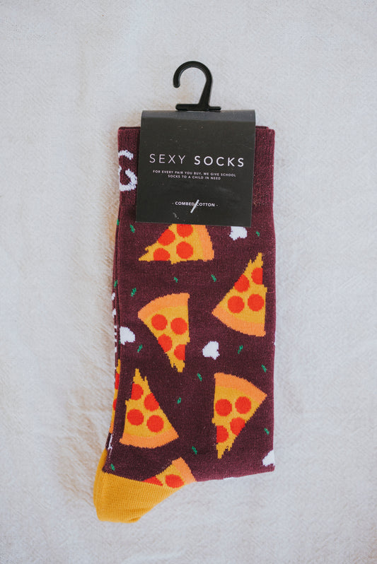 Pizza Cotton Socks