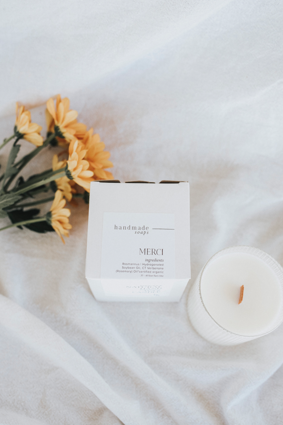 Merci Natural Soy Wax Wood Wick Candle